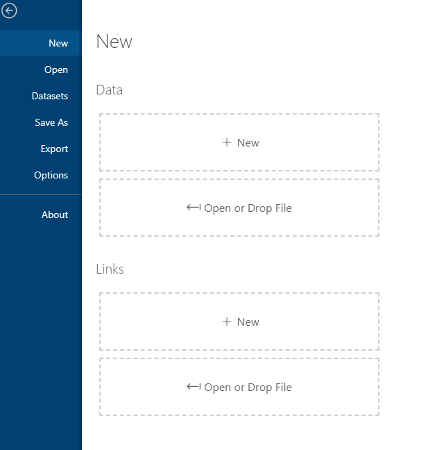Dataset editor interface