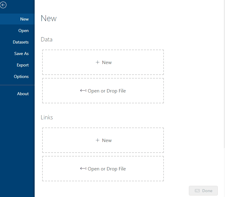 Dataset editor features