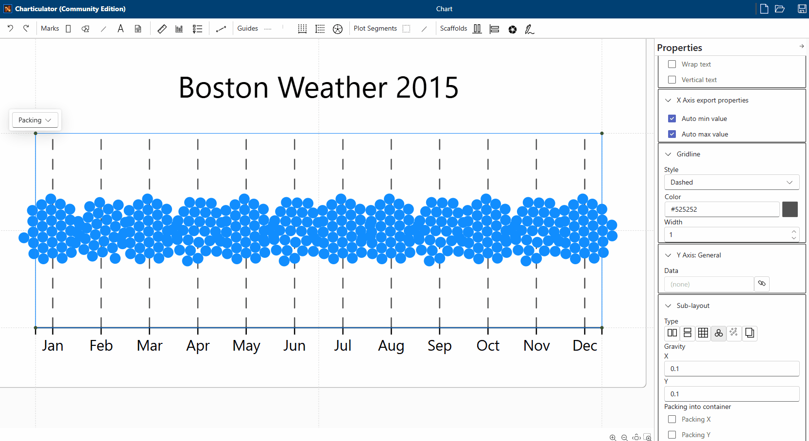 Packing marks inside glyphs