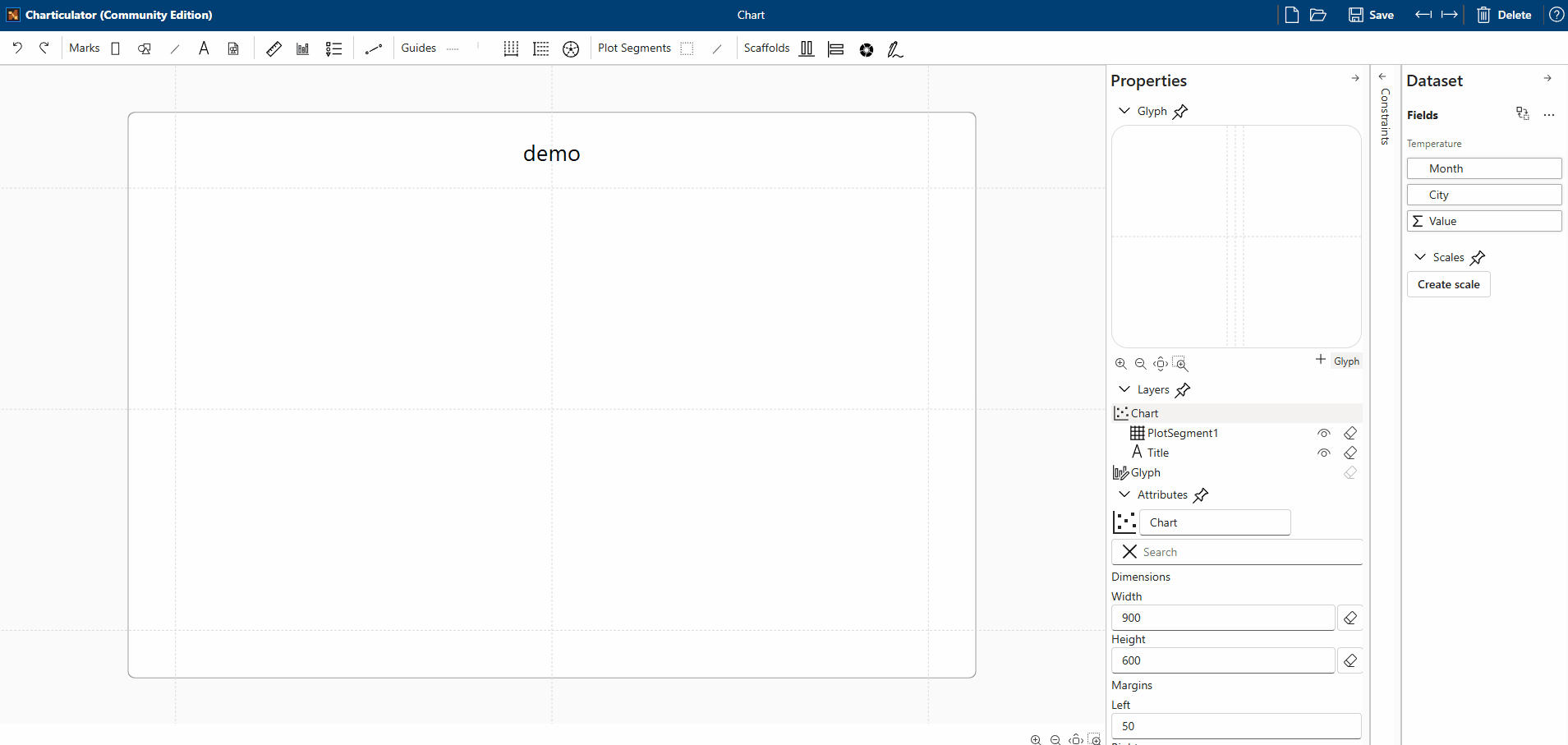 Scale editor interface