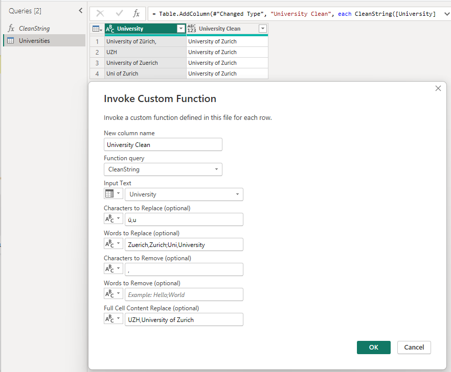Example Usage of the Text Cleaning Function